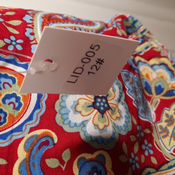 Crossbody Purse Bag Tote Red Blue Green Paisley Lightweight Cotton - Picture 9 of 9